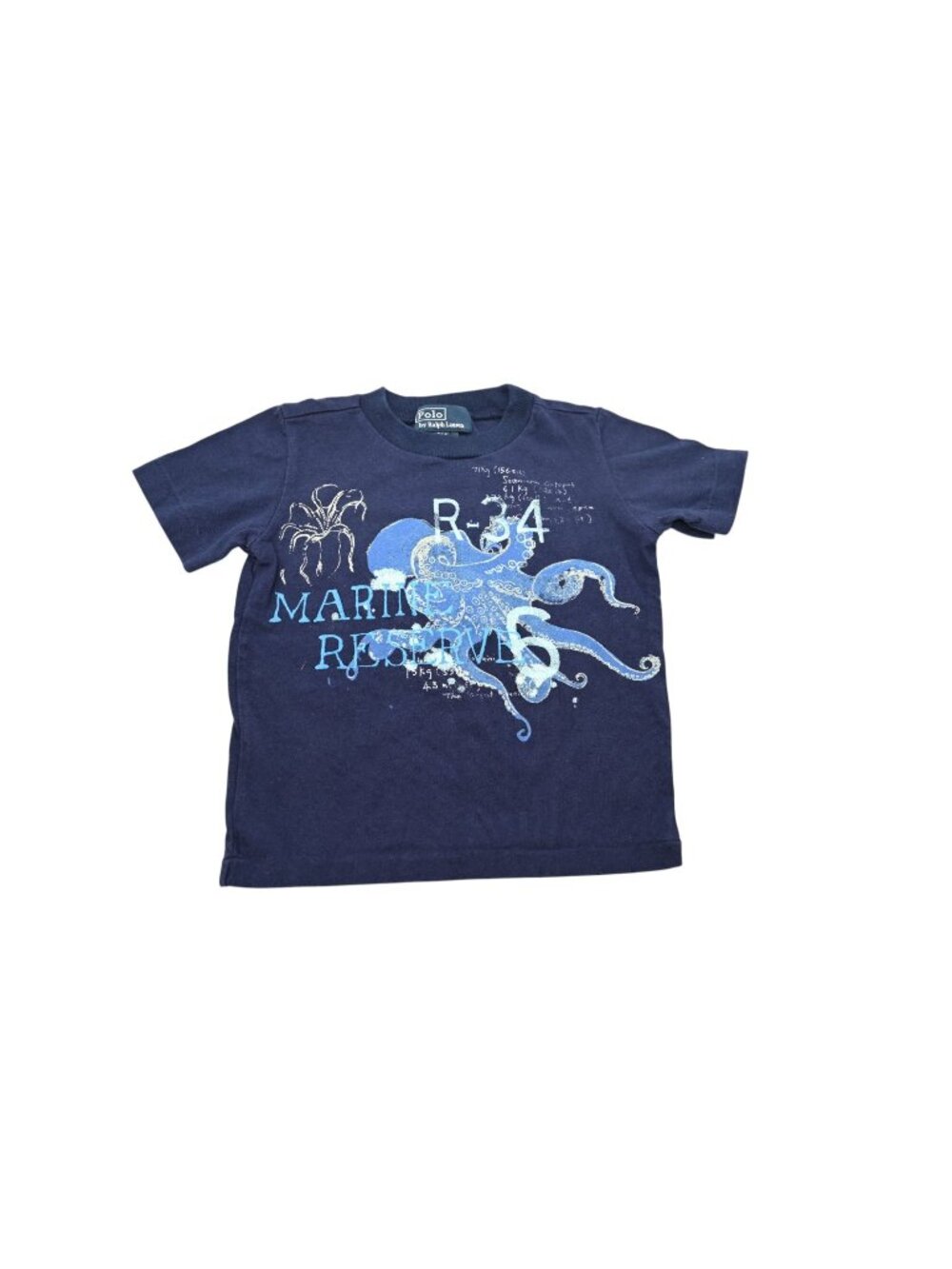 Polo Ralph Lauren Short Sleeve Crew Neck Tee Sz 9 Months Blue Octopus Graphic